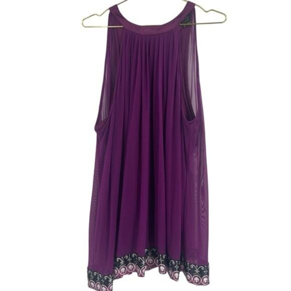 Nicole Miller | Tie Back Purple mini Dress XL